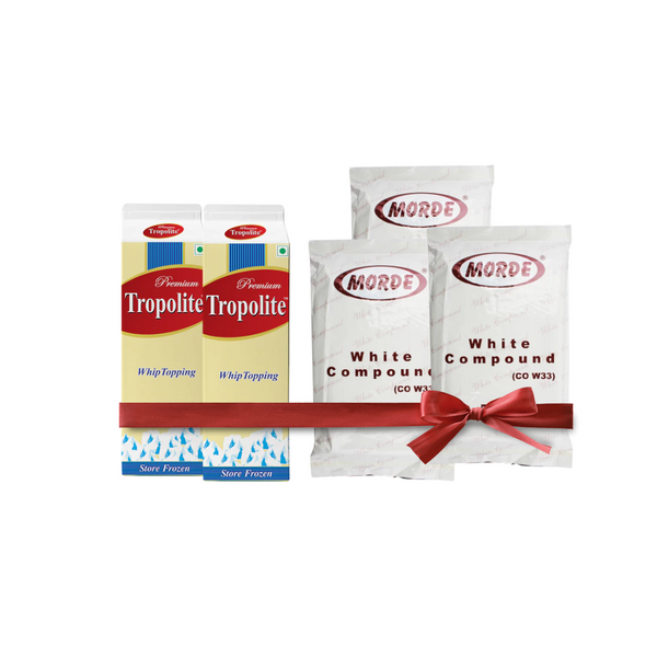 The Bakers Basket 3 -Tropolite Premium Whipping Cream 1kg x 2 &  Morde White Chocolate 400g x3