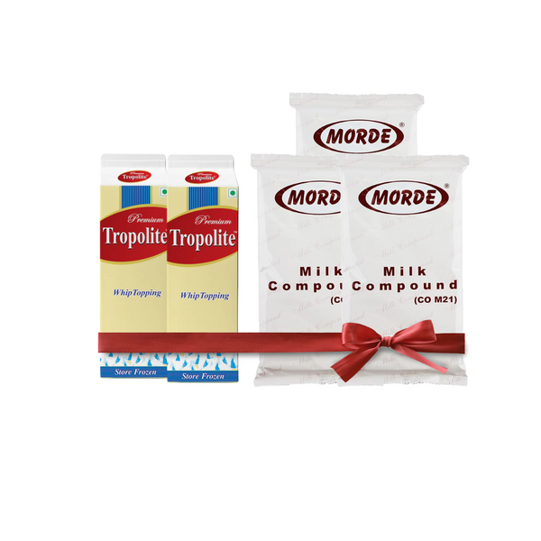 The Bakers Basket 4 -Tropolite Premium Whipping Cream 1kg x 2 &  Morde Milk Chocolate 400g x3