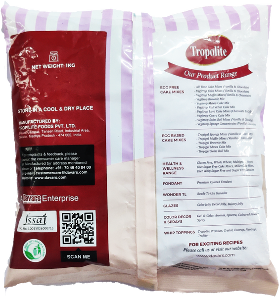 Tropolite Vegitrop Red Velvet Cake Mix - 1 kg - Tropilite Foods