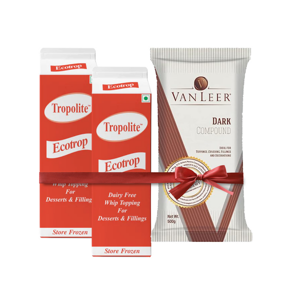 Combo - Tropolite Ecotrop Whipping Cream 1kg x 2 & Vanleer Dark Compound 500g x 1