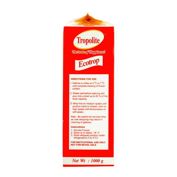 Tropolite Ecotrop Whip Topping Offer   - 1 kg X 3 (Pack Of 3) - Tropilite Foods