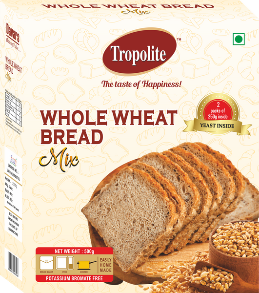 Tropolite Whole Wheat Bread Mix- 500 g - Tropilite Foods